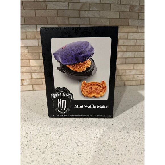 Disney World Parks The Haunted Mansion Wallpaper Gargoyle Mini Waffle Maker NIB - Picture 1 of 2